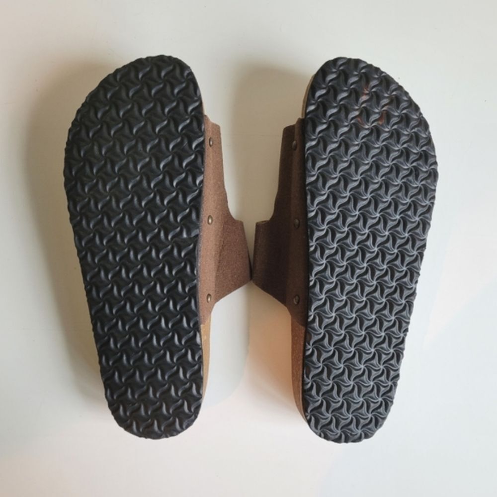 Oncai Flat Slide Sandals Brown Tan Womens 10 - Picture 5 of 8